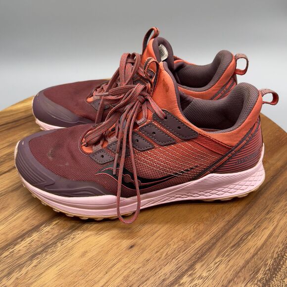 Saucony Mad River TR Womens Size 7.5 Shoes Red Athletic Trail Running Sneakers - Picture 4 of 10